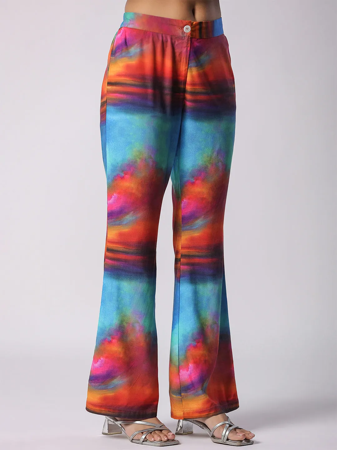 Multi Duet-Delight Designer Printed Modal Co-ord Set