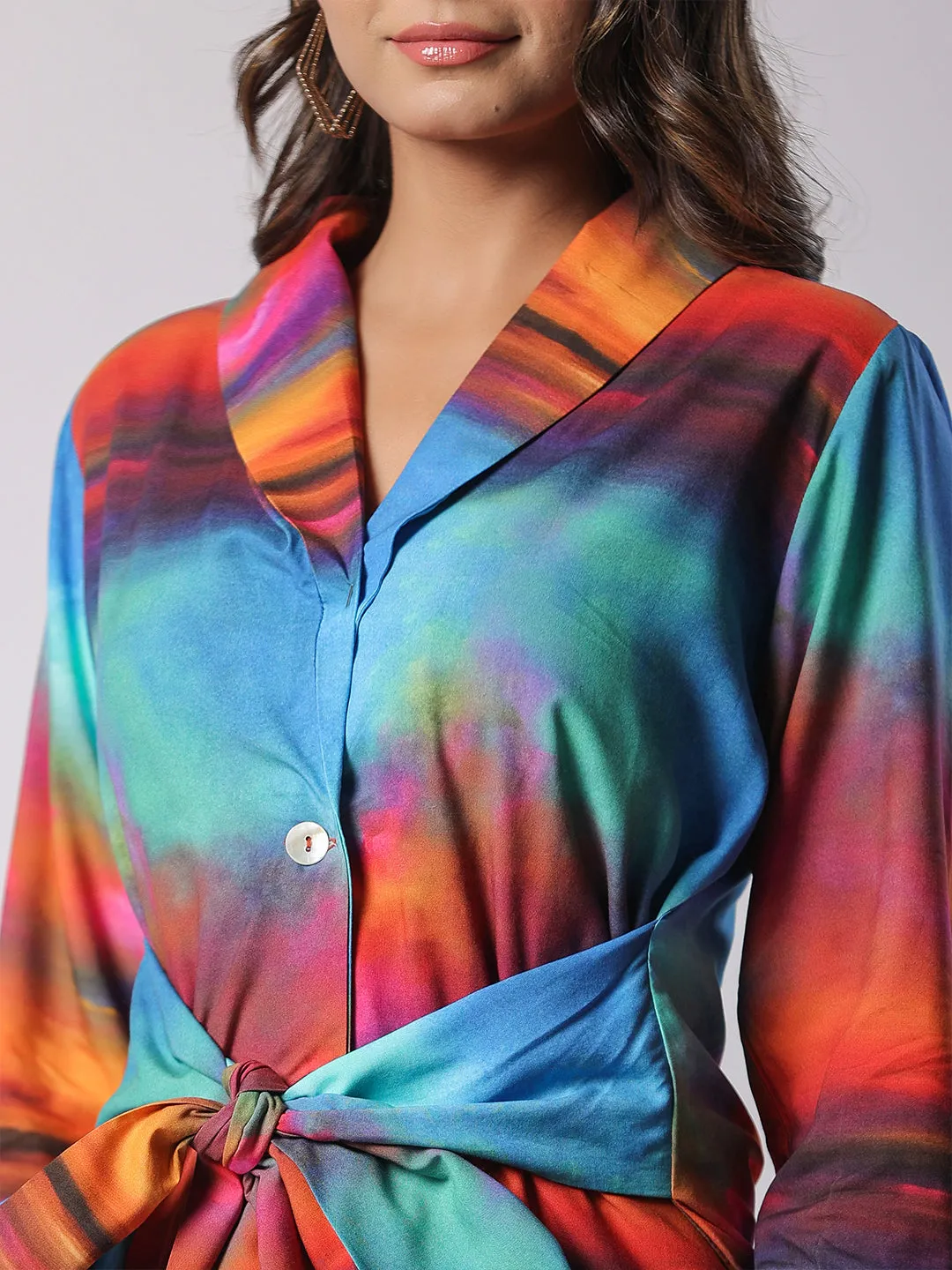 Multi Duet-Delight Designer Printed Modal Co-ord Set