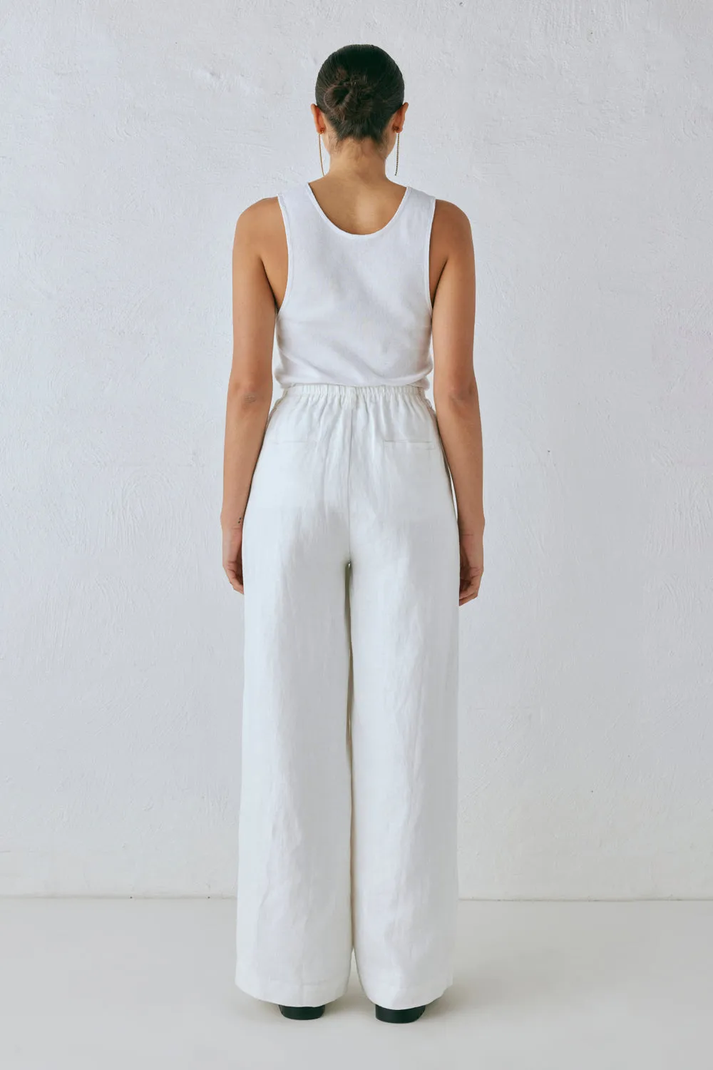 Nahna Linen Pants White