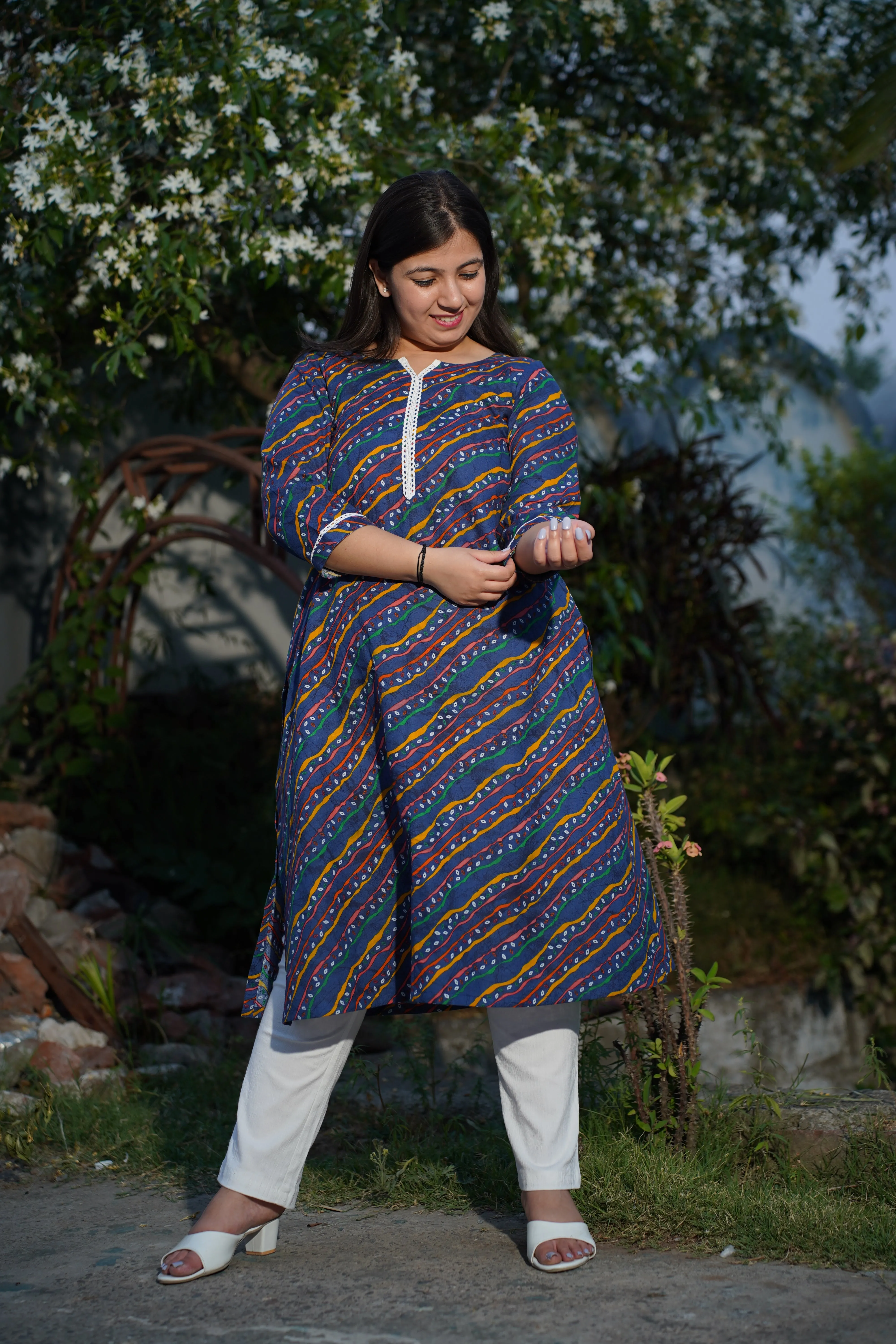 Neel Lehriya A-line Cotton Kurta