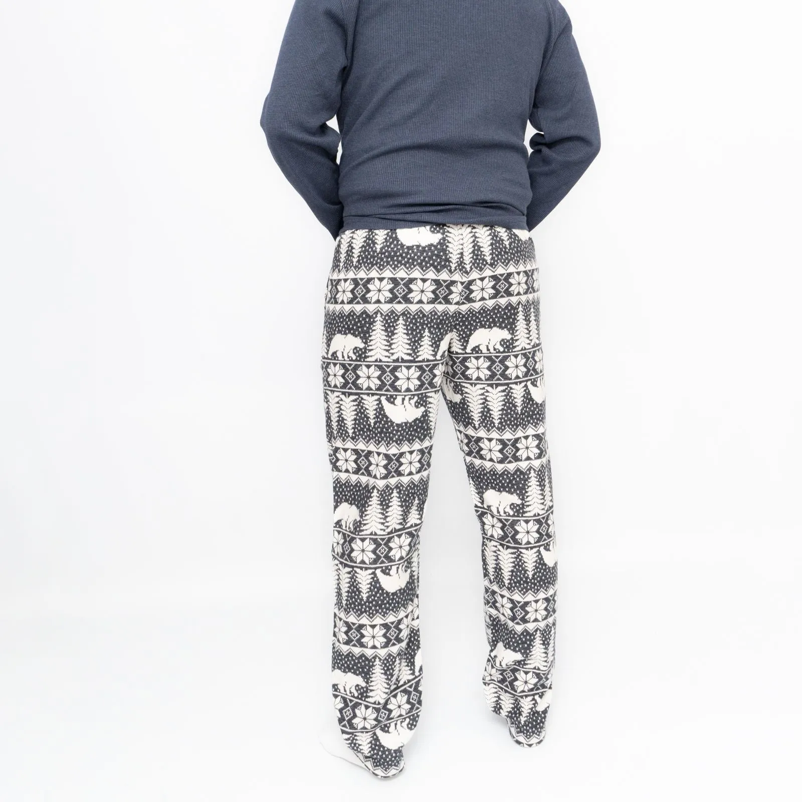 Old Navy Mens Grey Polar Bear Christmas Pyjama Bottoms
