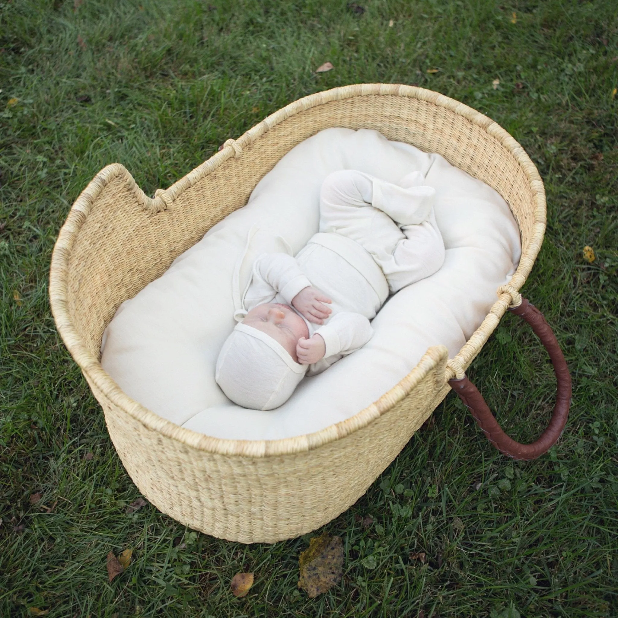 organic merino wool and silk bonnet in natural - baby/toddler