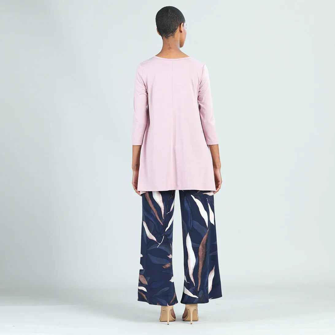 Peach Knit - Round Neck Envelope Hem Tunic - Blush - Final Sale!