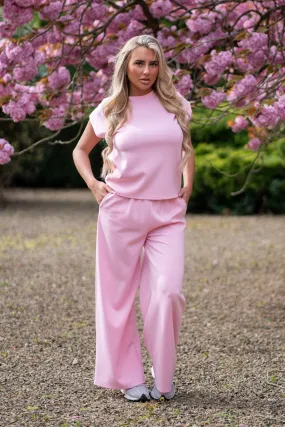 Pink Capped Sleeve T-Shirt