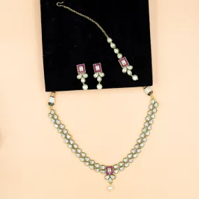 Polki Necklace Set 1001-21