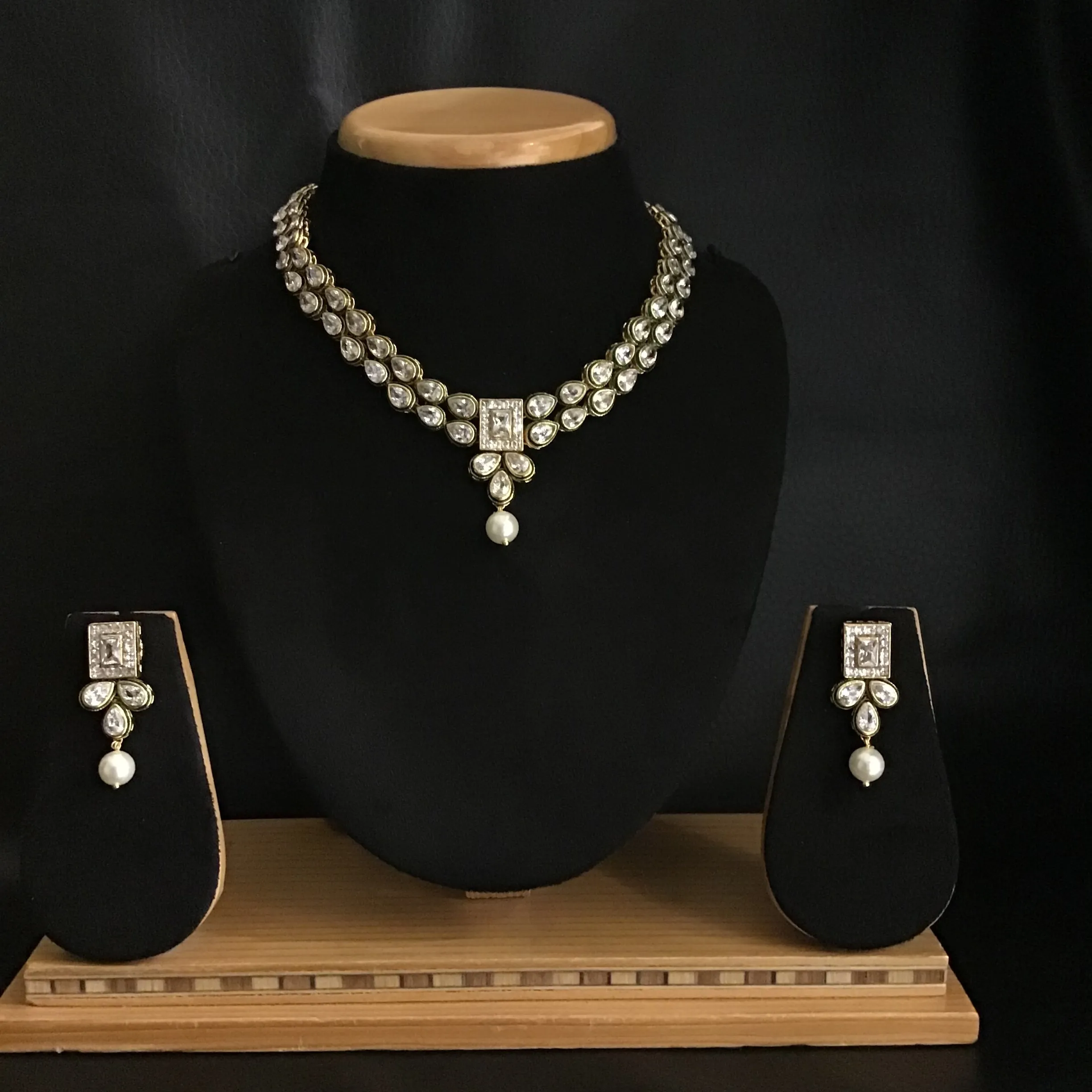 Polki Necklace Set 1001-21