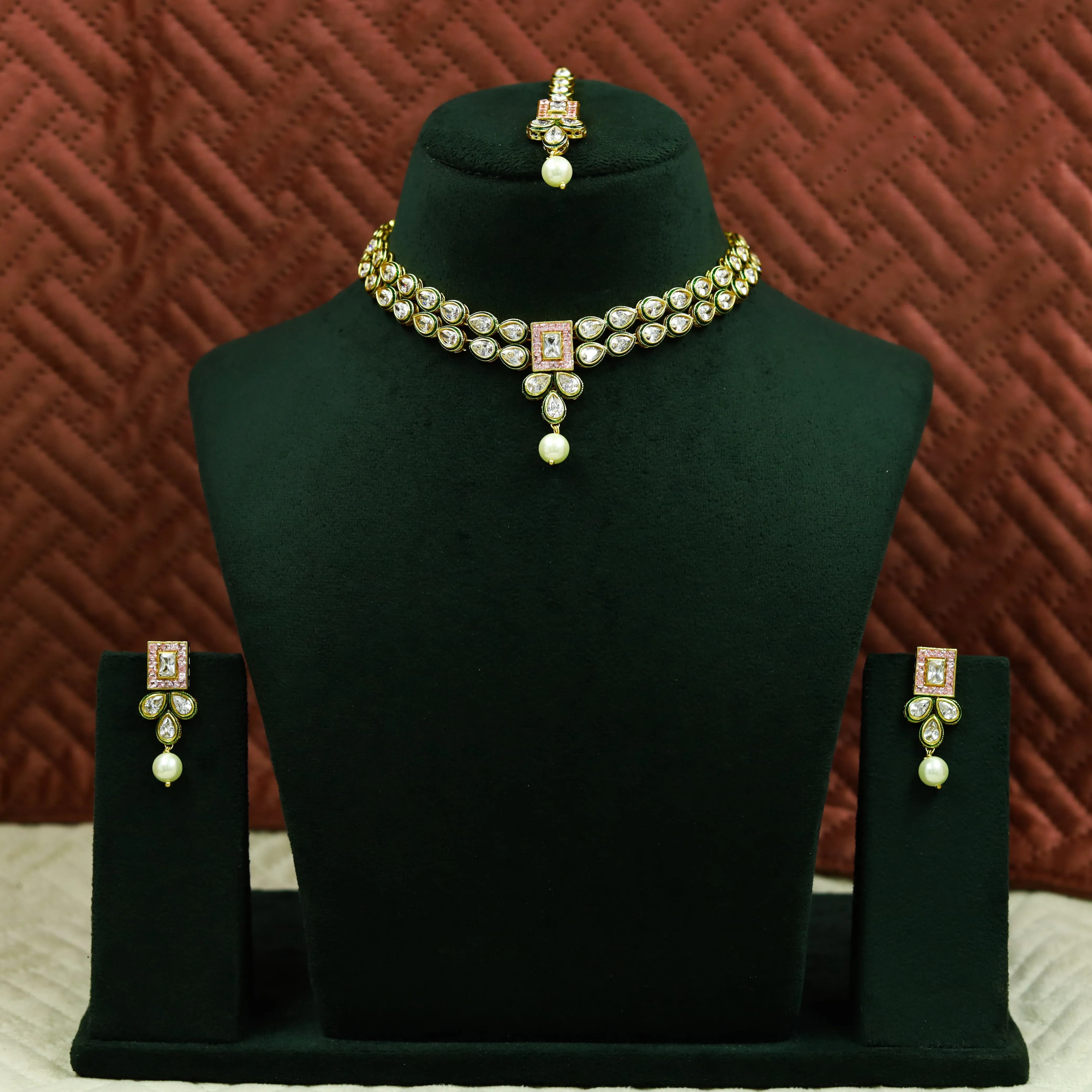 Polki Necklace Set 1001-21