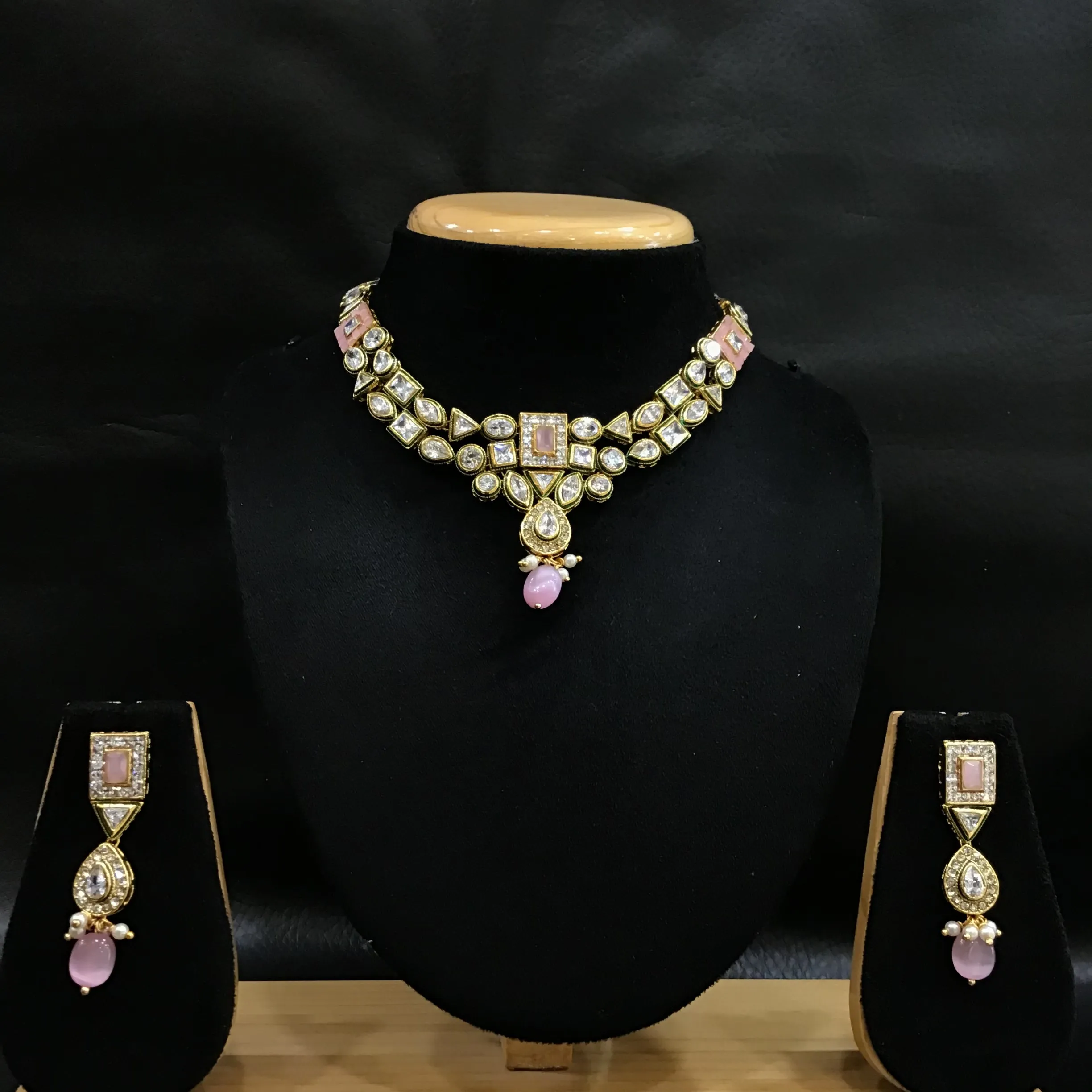 Polki Necklace Set 1005-21