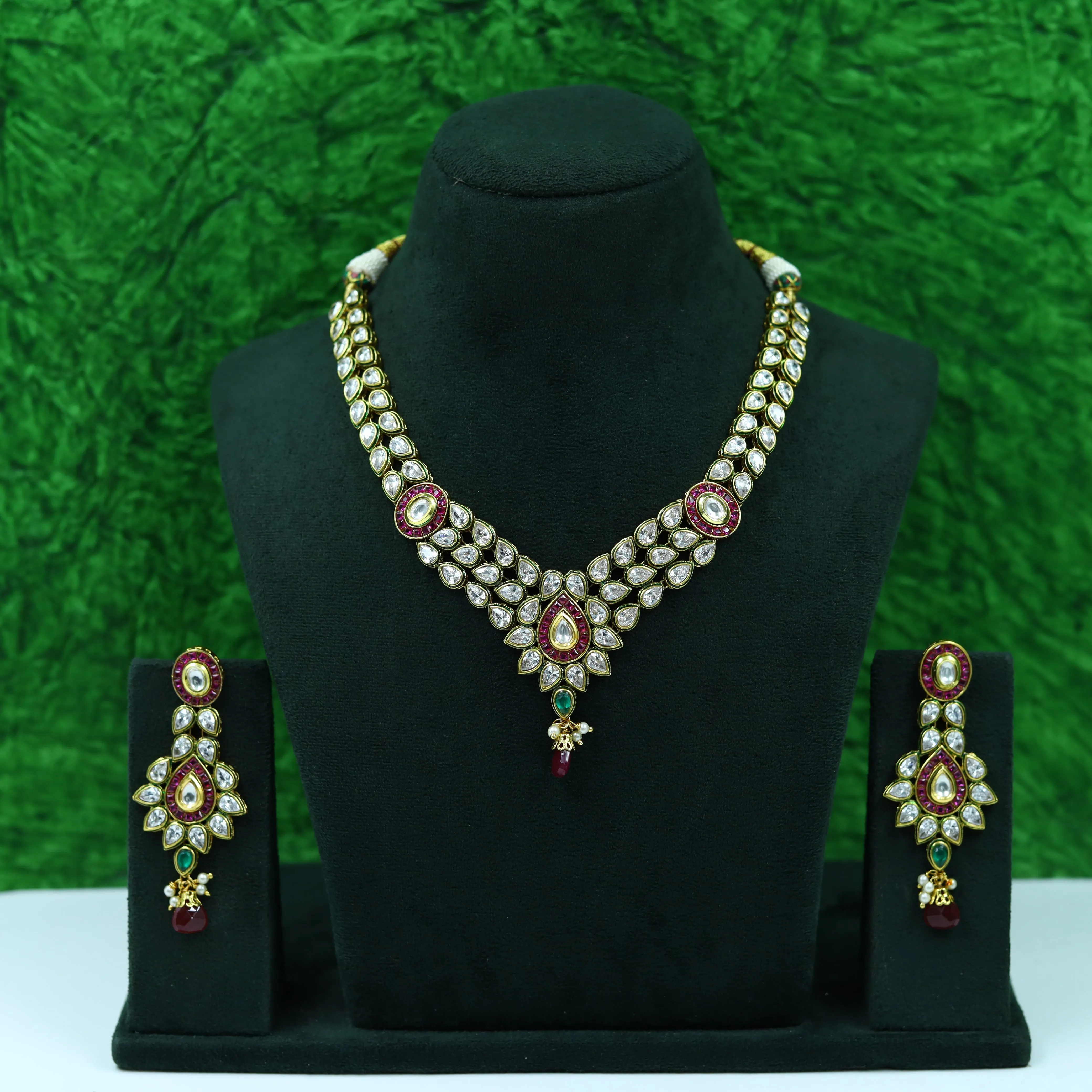 Polki Necklace Set 1016-21