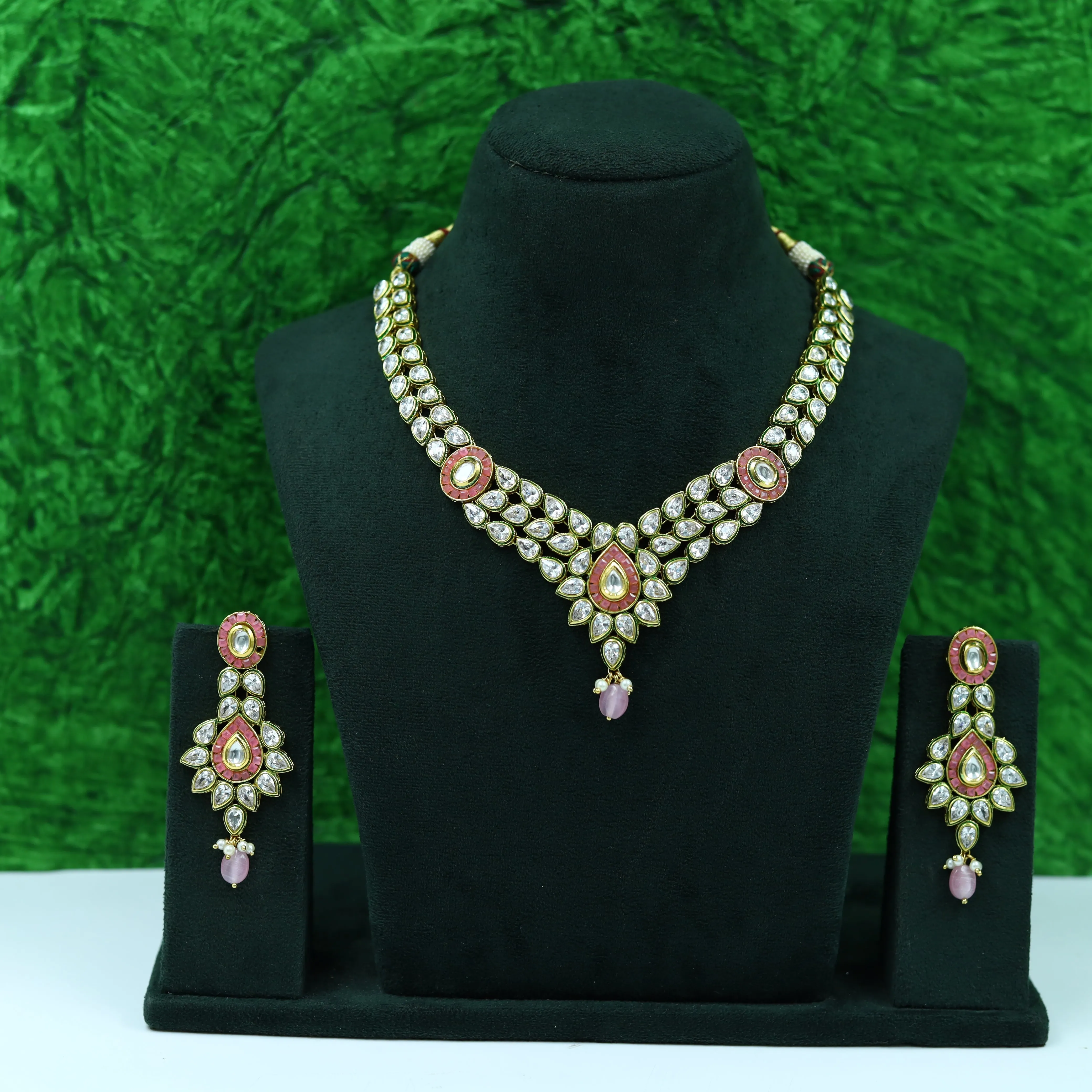 Polki Necklace Set 1016-21