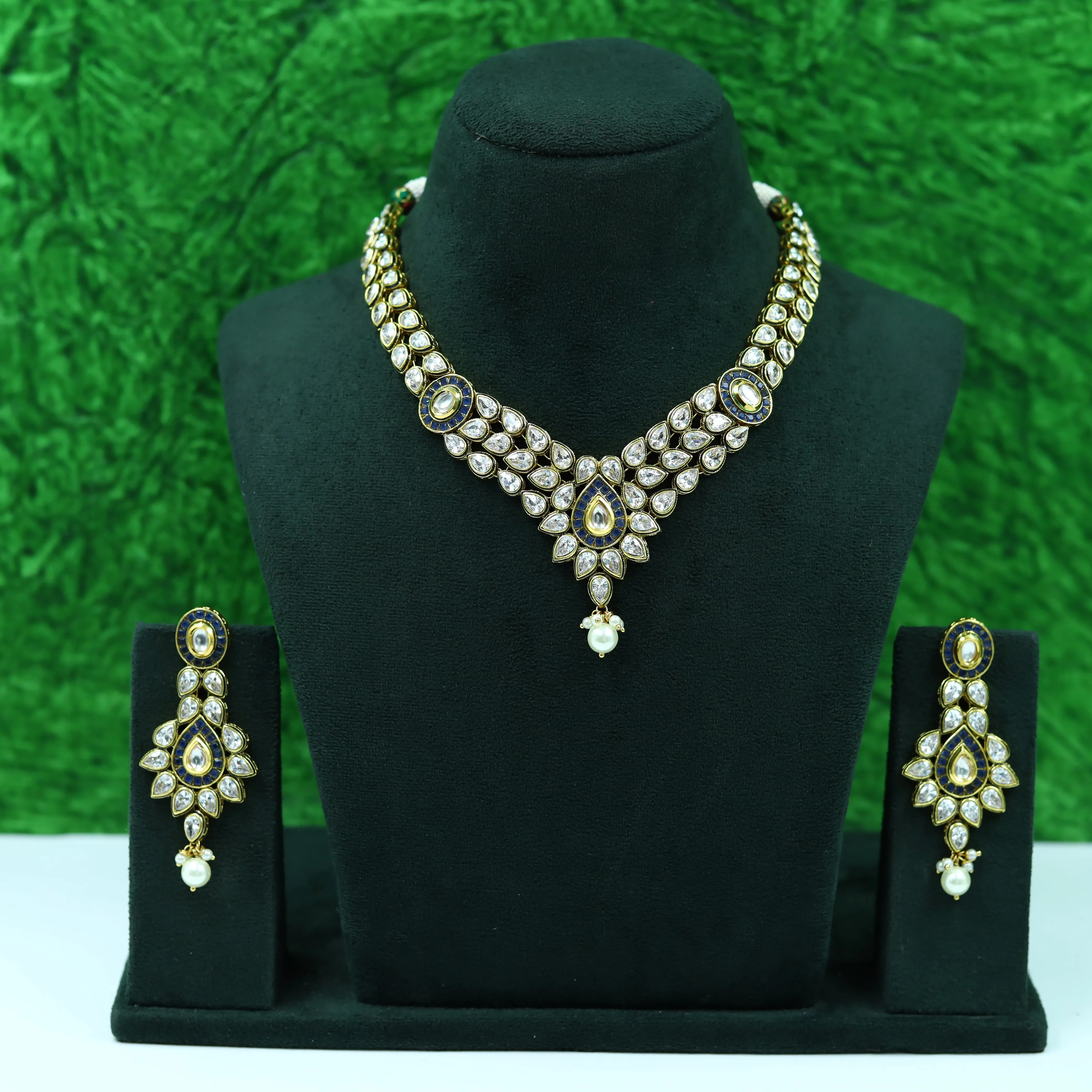 Polki Necklace Set 1016-21
