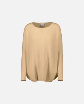 Pullover aus Cashmere in Beige - Lockerer Schnitt