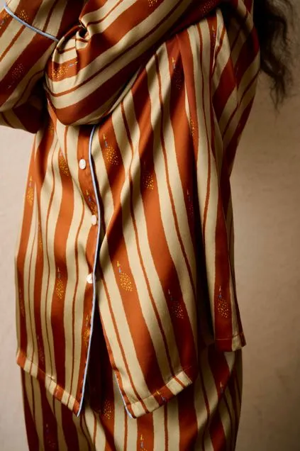 Pure Silk Stripe Pyjamas (In stock, 3 day delivery)