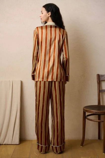Pure Silk Stripe Pyjamas (In stock, 3 day delivery)
