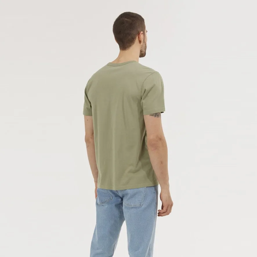 "Cheers" V-Neck Tee (Olive Green)