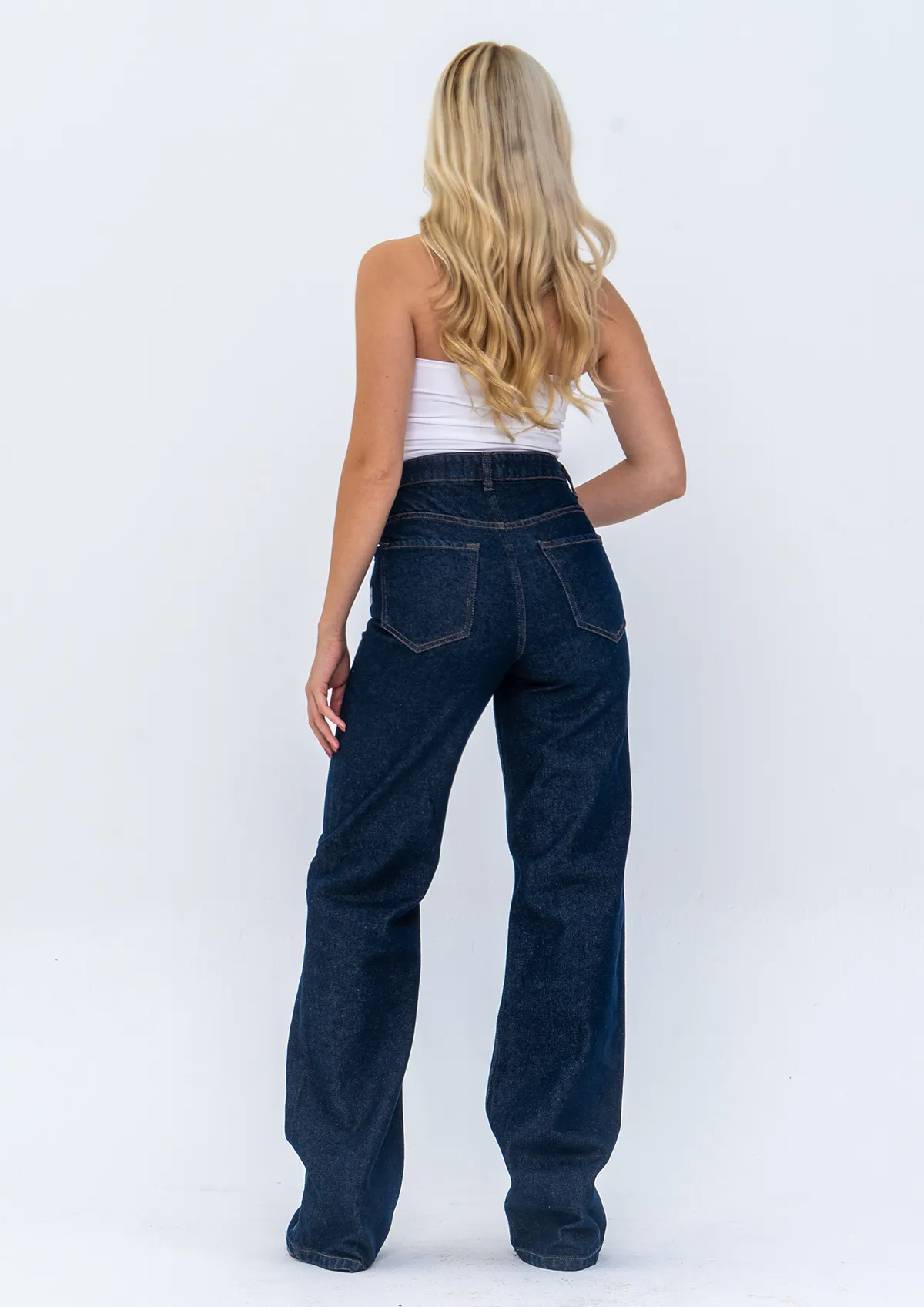 Raw Straight Leg Jeans