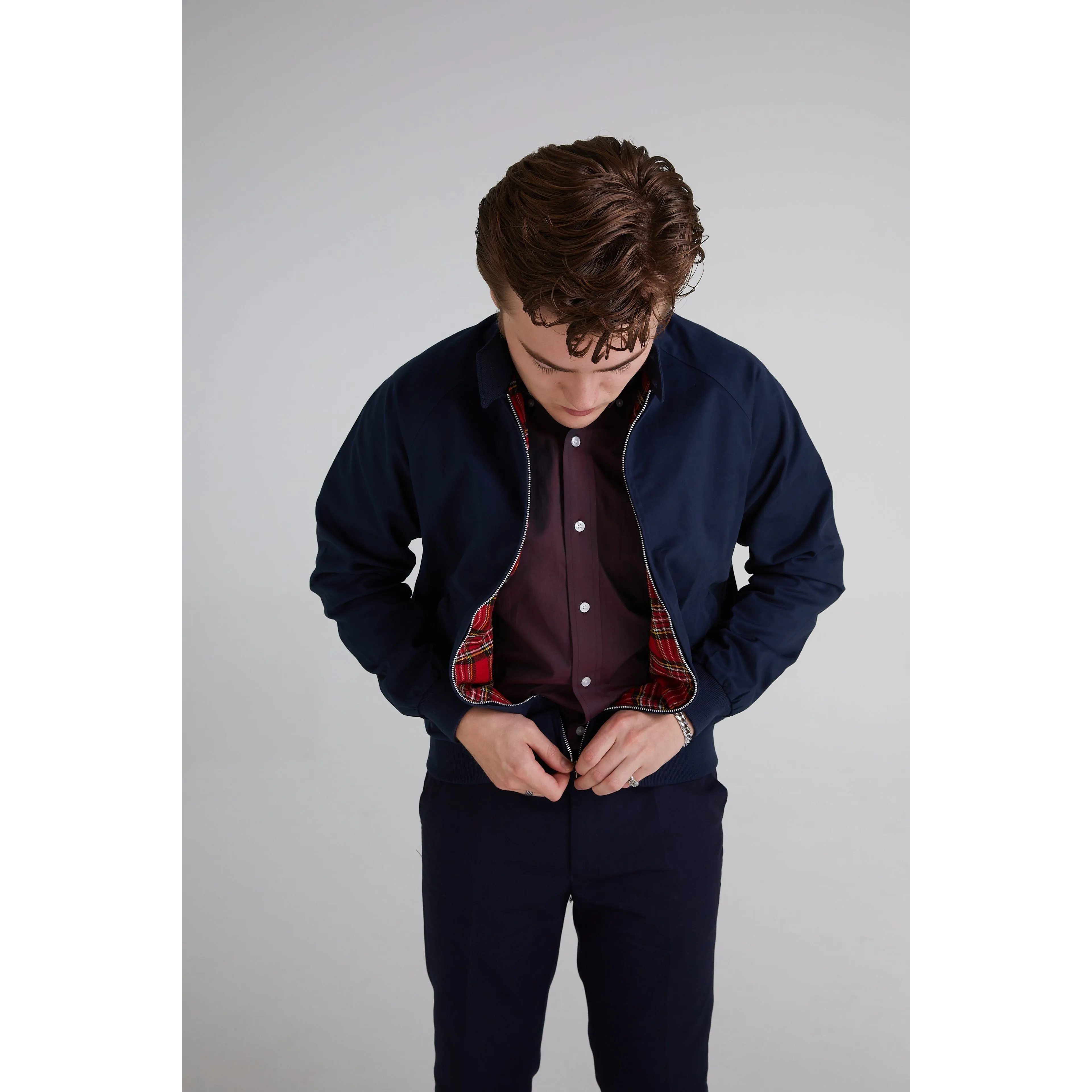 Real Hoxton - Men's Dark Navy - Harrington Jacket