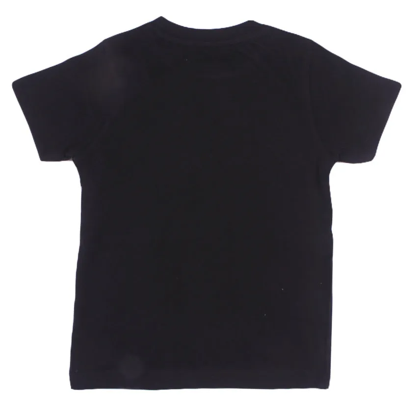REDTAG Black Spiderman T-Shirt for Boys