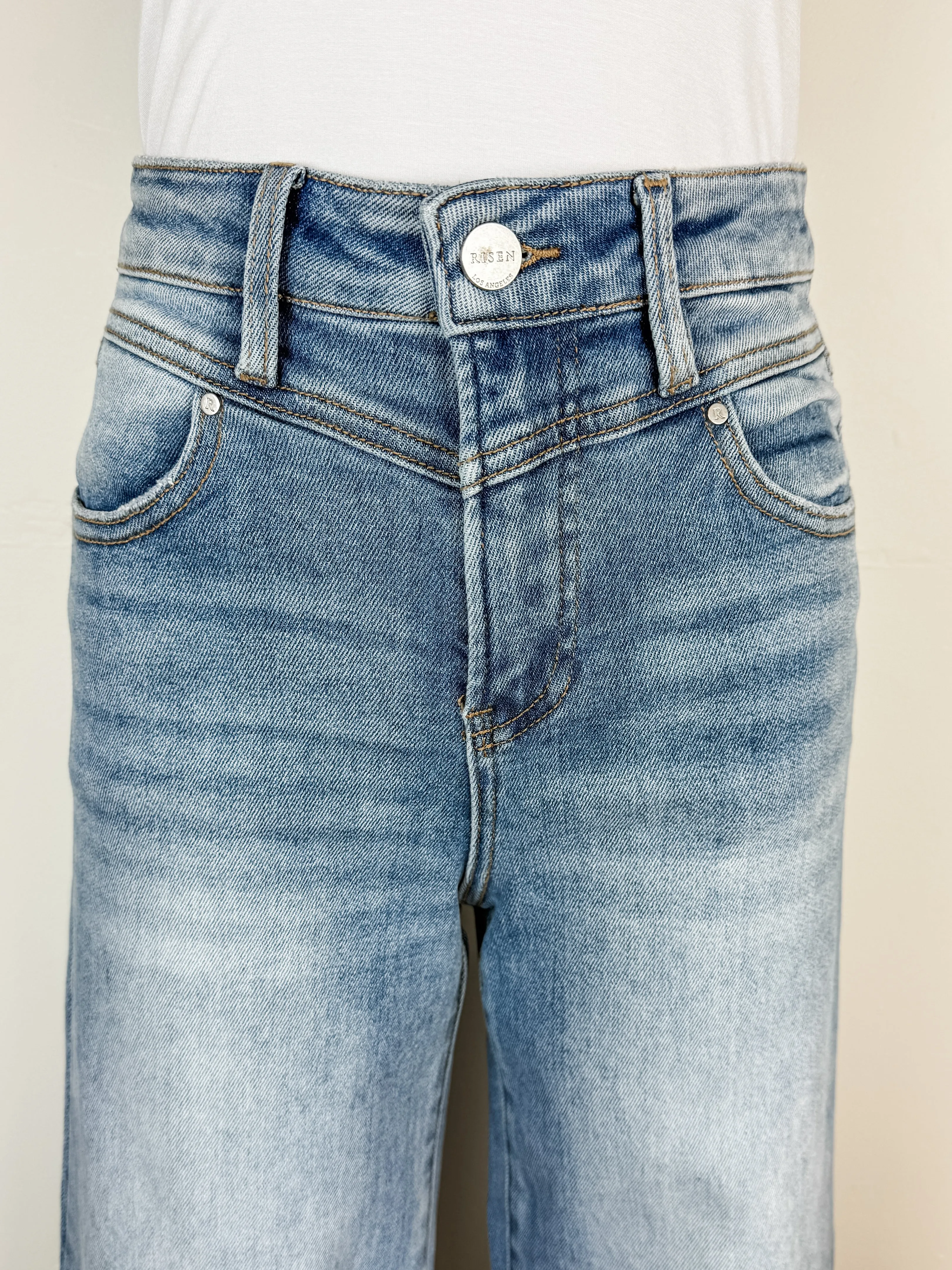 Risen Delaney High Rise Front Yoke Wide Leg