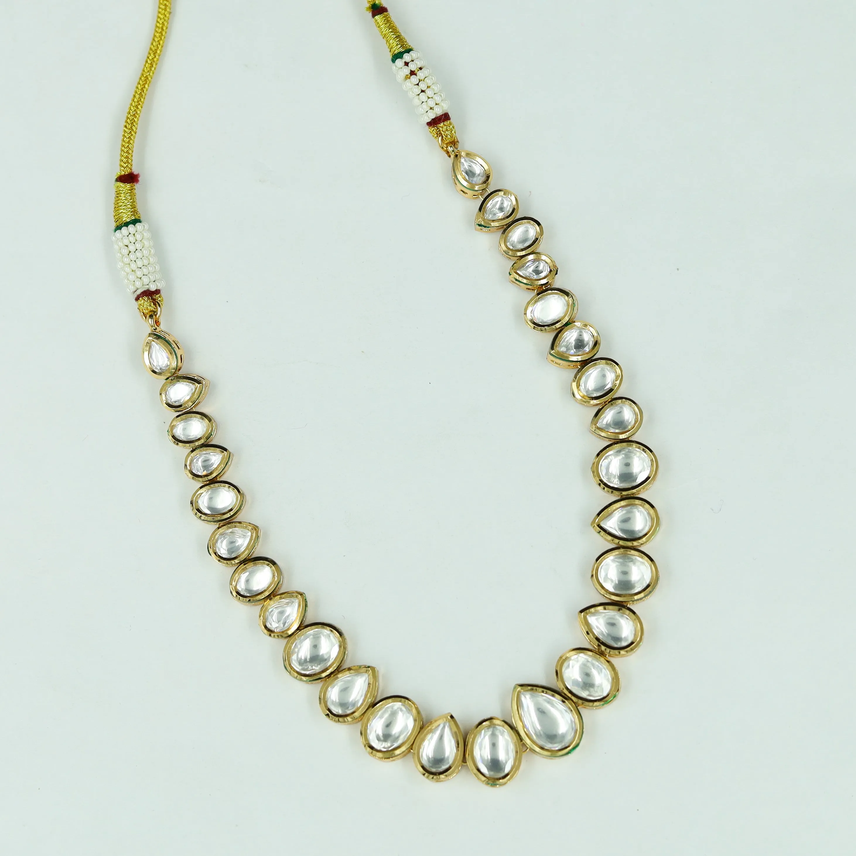 Round Neck Kundan Necklace Set 12192-28