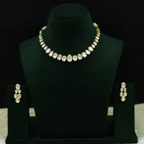 Round Neck Kundan Necklace Set 12192-28