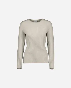 Rundhals Pullover aus Cashmere in Beige