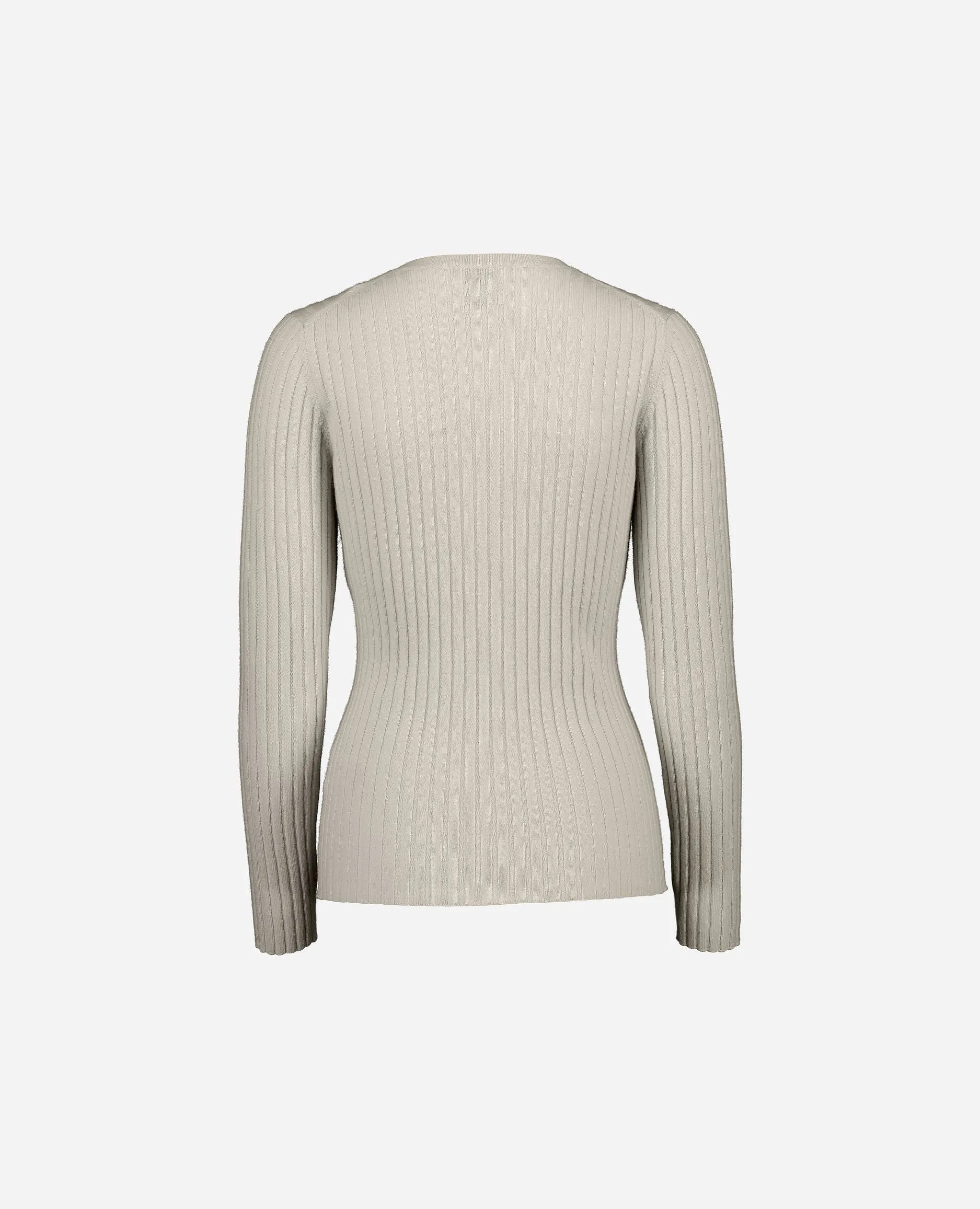 Rundhals Pullover aus Cashmere in Beige
