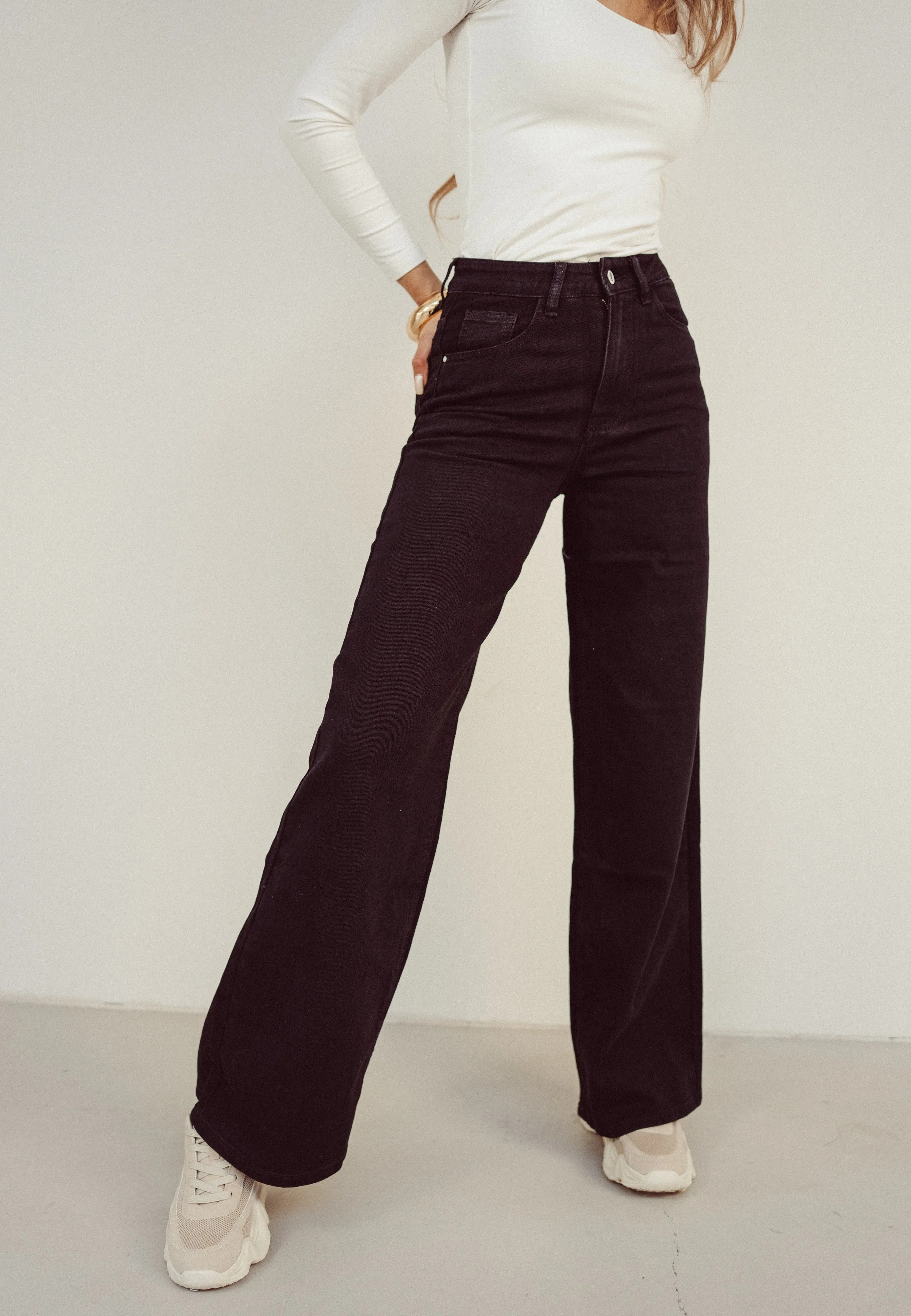SALE - SENNA Wide Leg Jeans in Black