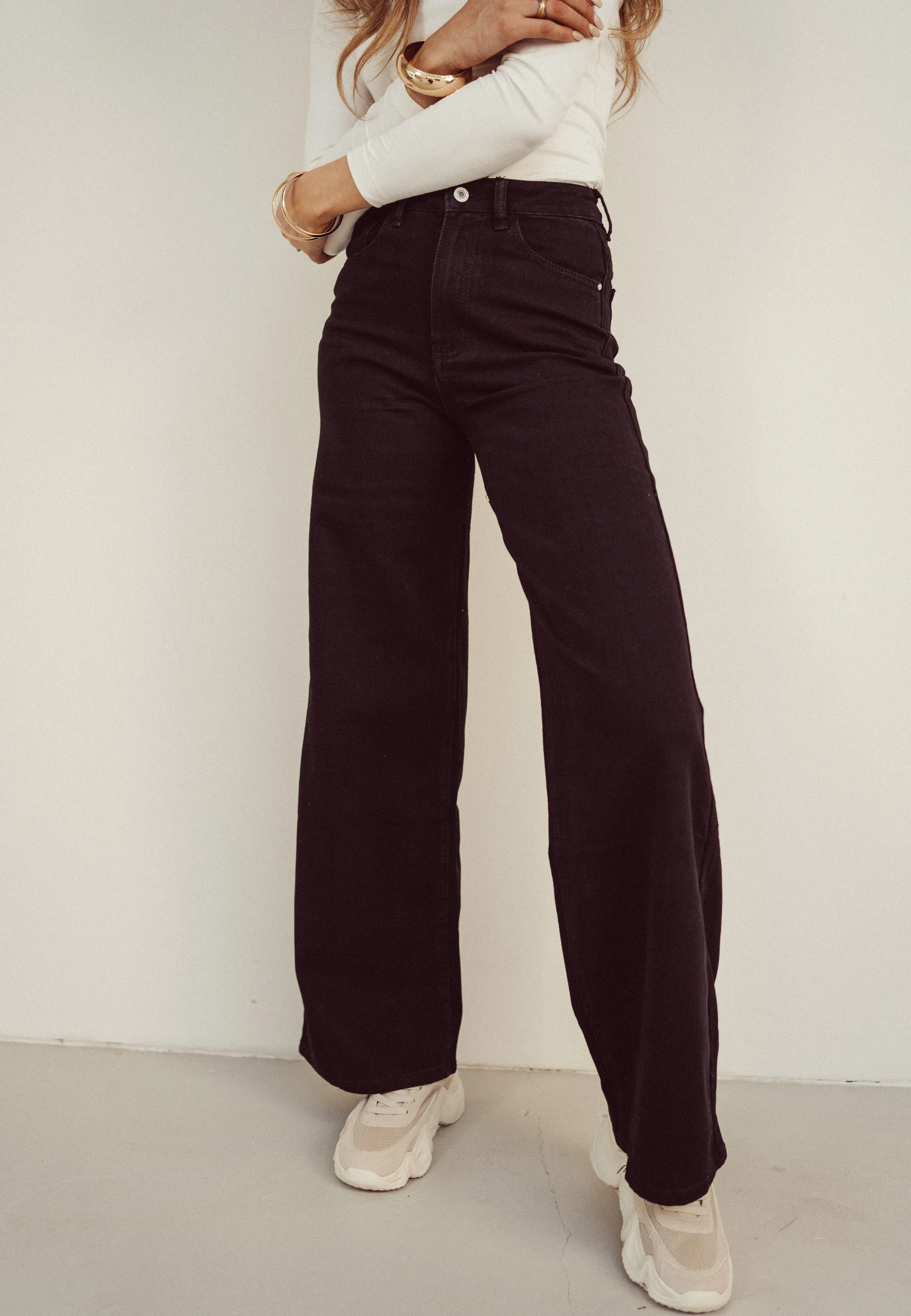 SALE - SENNA Wide Leg Jeans in Black