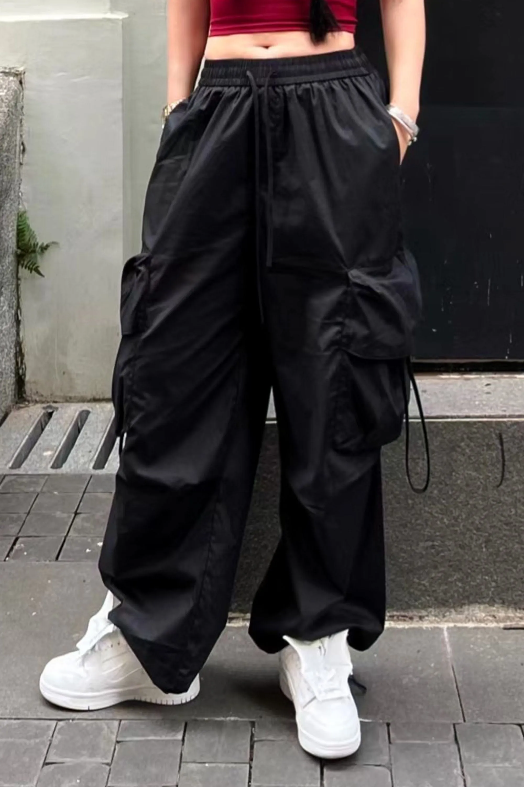 Shadow Black Comfy Cargos