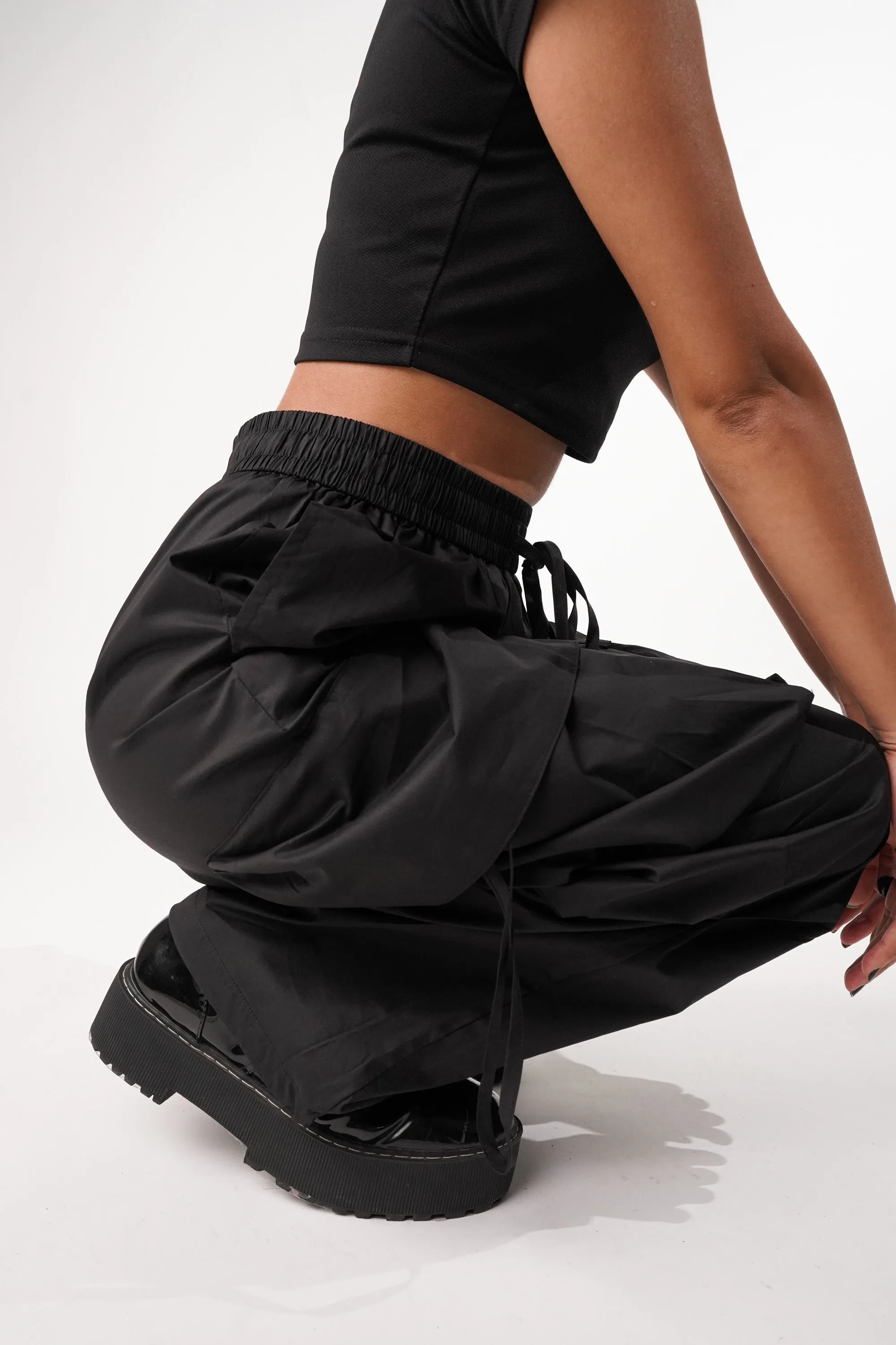 Shadow Black Comfy Cargos
