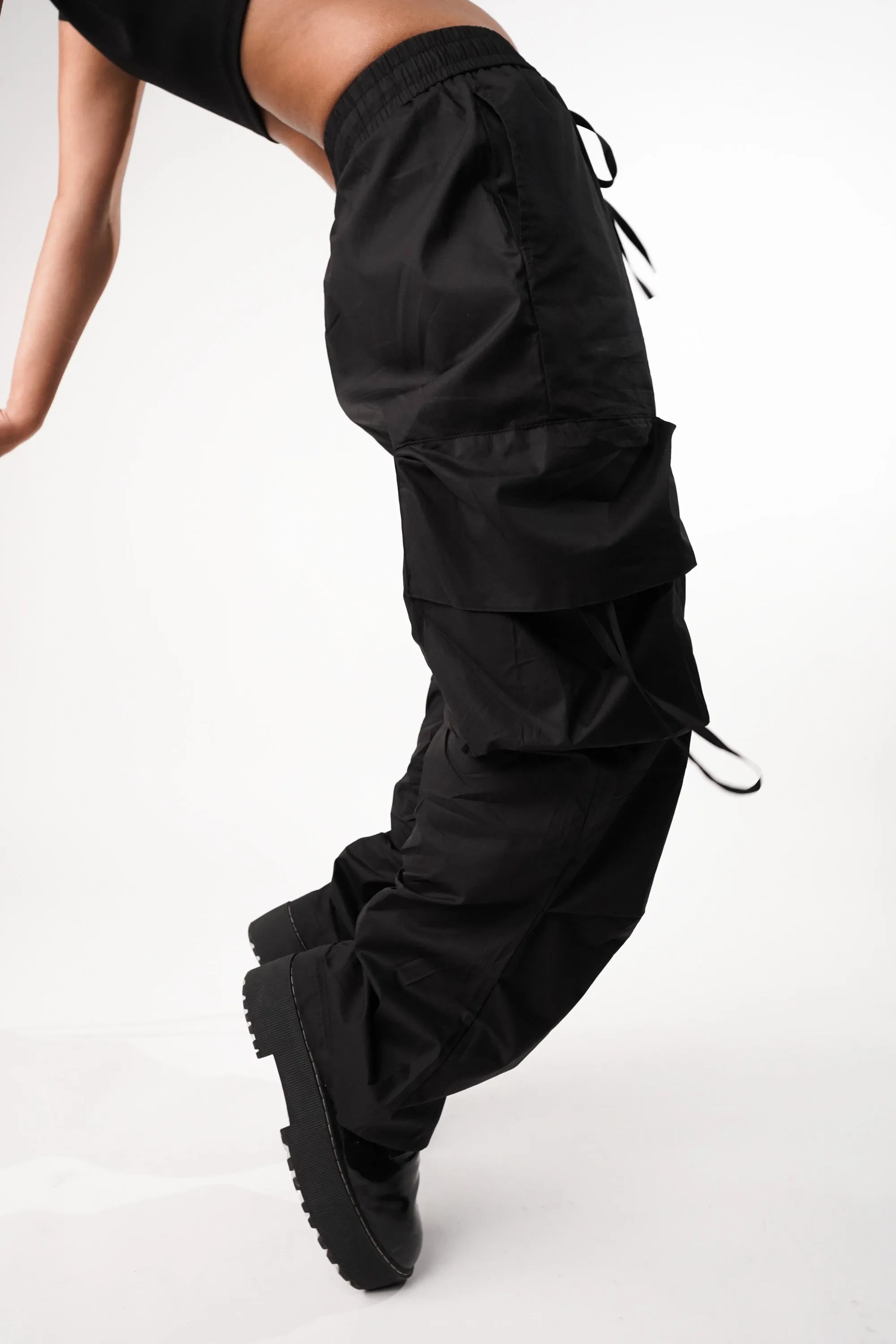 Shadow Black Comfy Cargos
