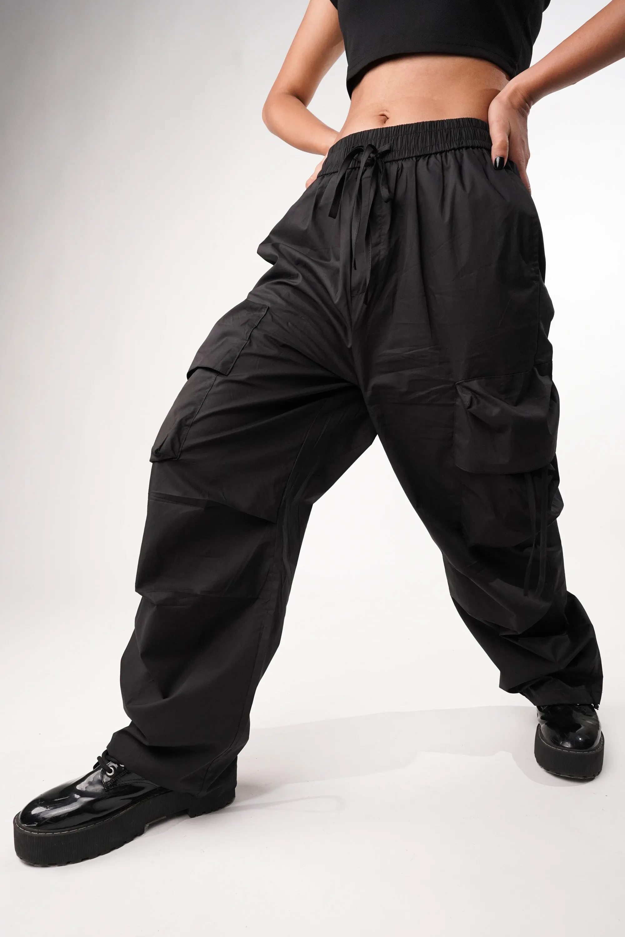 Shadow Black Comfy Cargos