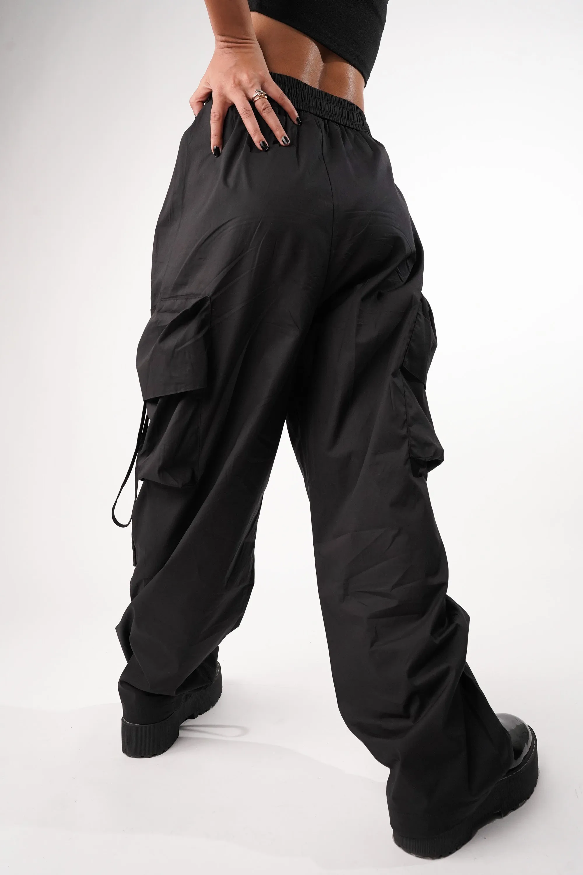 Shadow Black Comfy Cargos