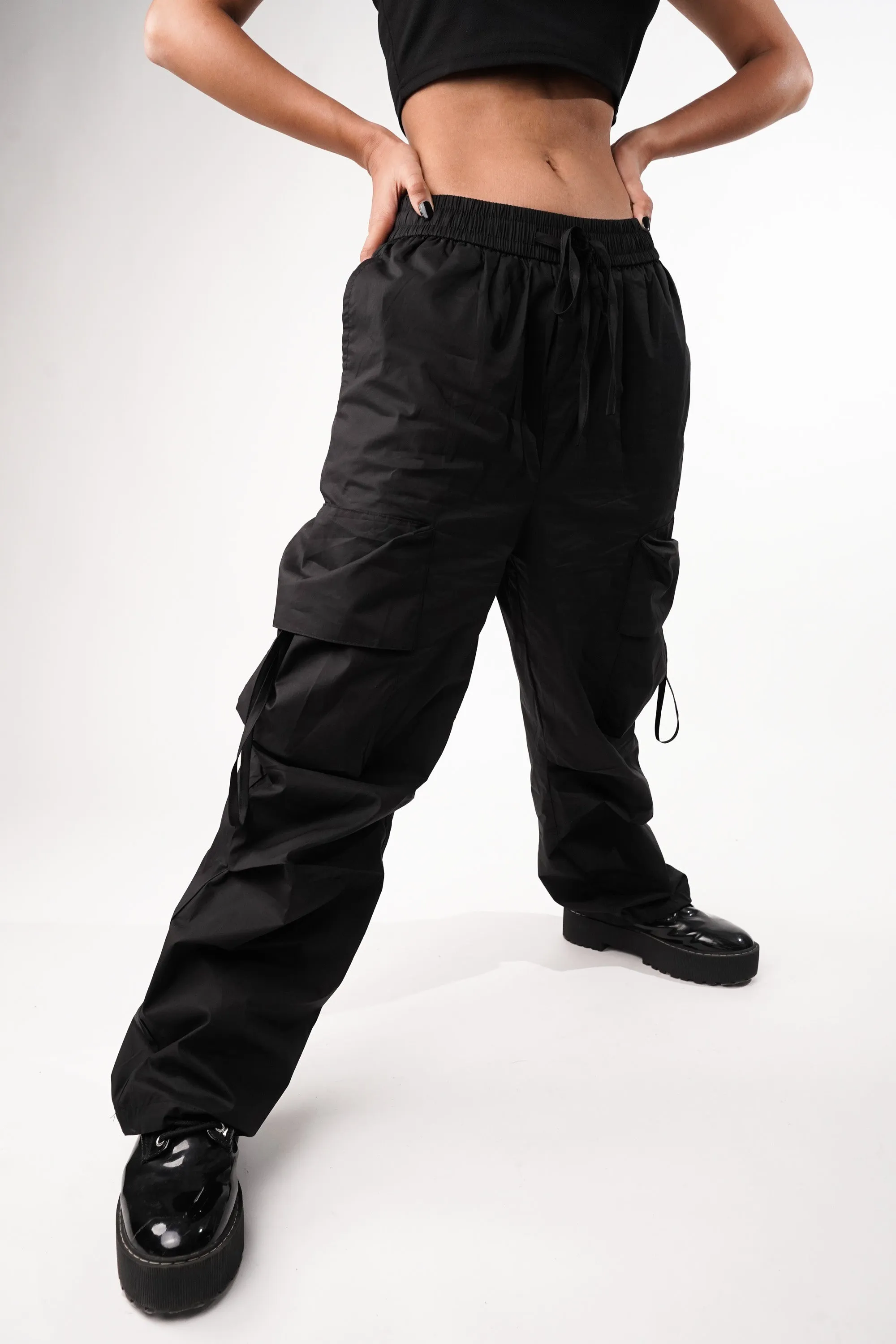 Shadow Black Comfy Cargos