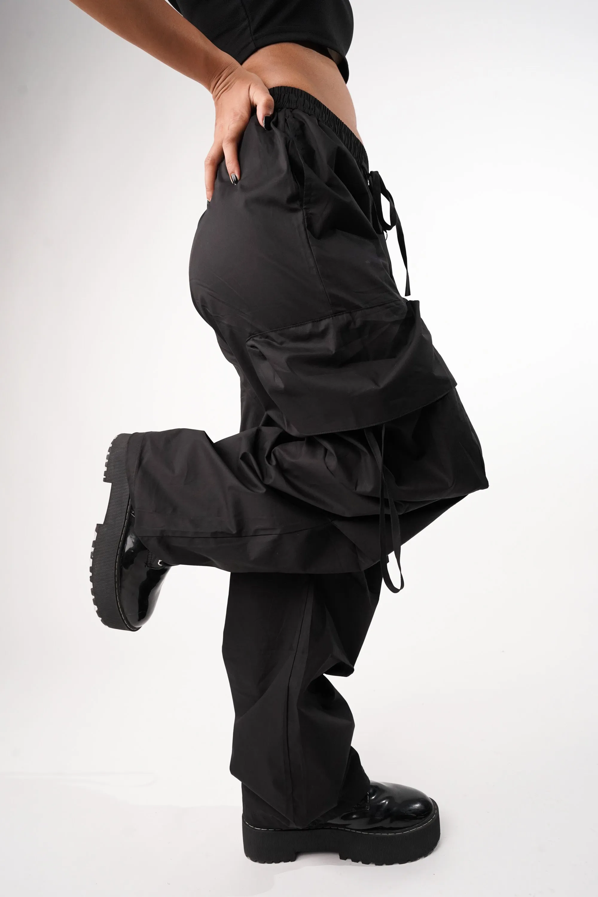 Shadow Black Comfy Cargos