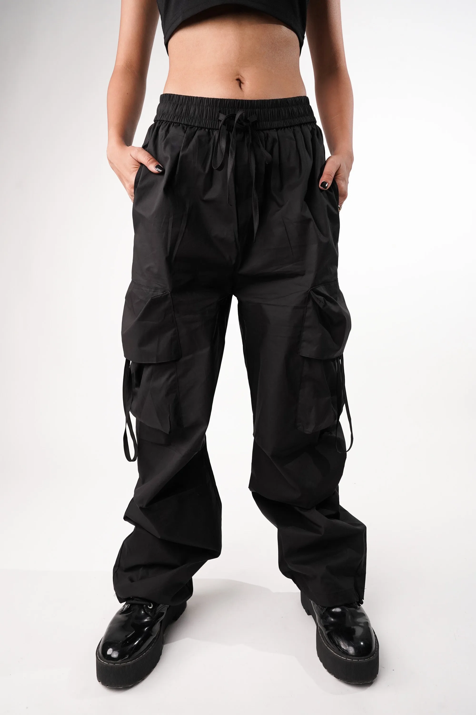 Shadow Black Comfy Cargos