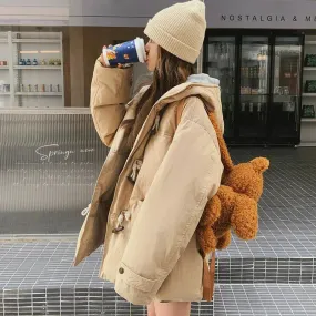 Short Horn Button Down Duck Down Jacket