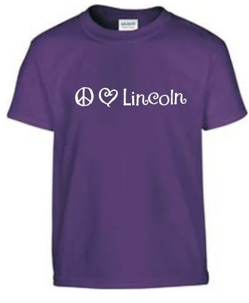 Short Sleeve T-Shirt <br>PURPLE with WHITE INK