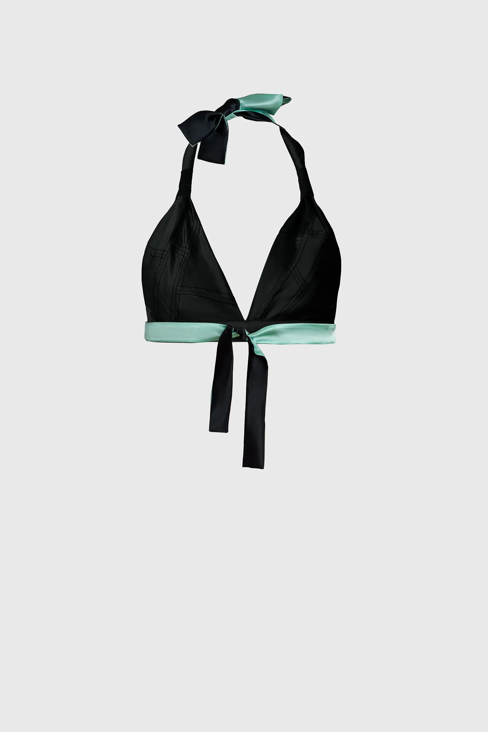 Silk Bra Top - Peppermint Green