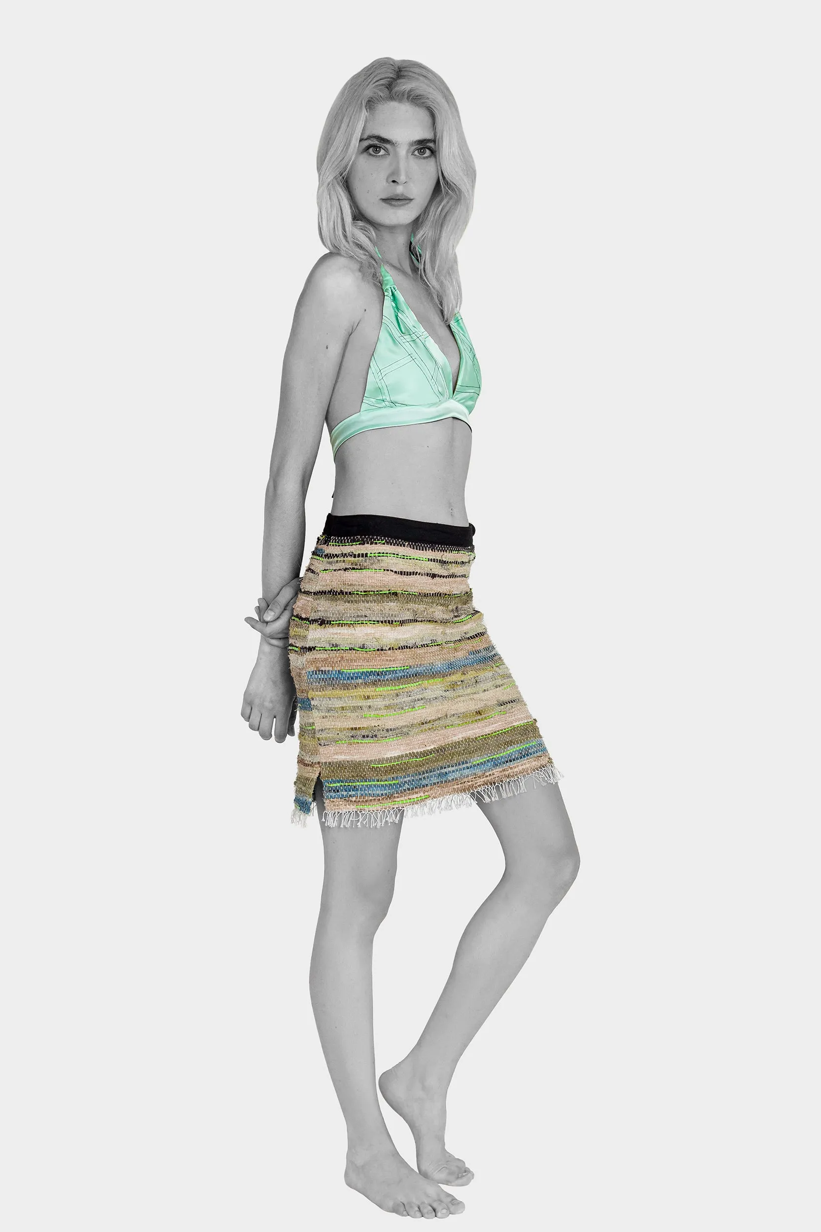 Silk Bra Top - Peppermint Green