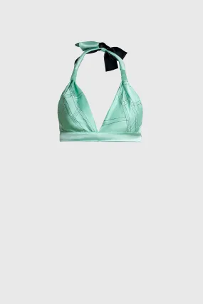 Silk Bra Top - Peppermint Green