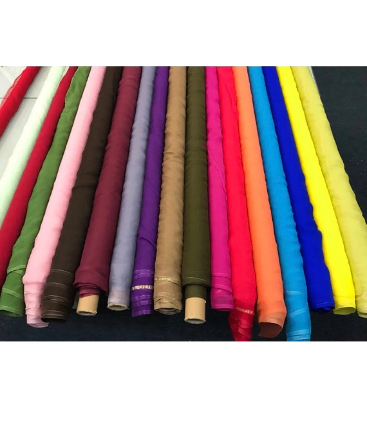 Silk chiffon 54&quot; wide     Grayish purple color silk french chiffon fabric sold by the yard