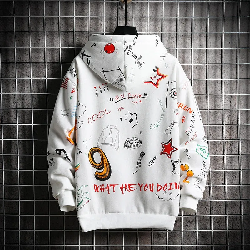 Single Road Japanese Yellow White Black Blue Anime Hoodie