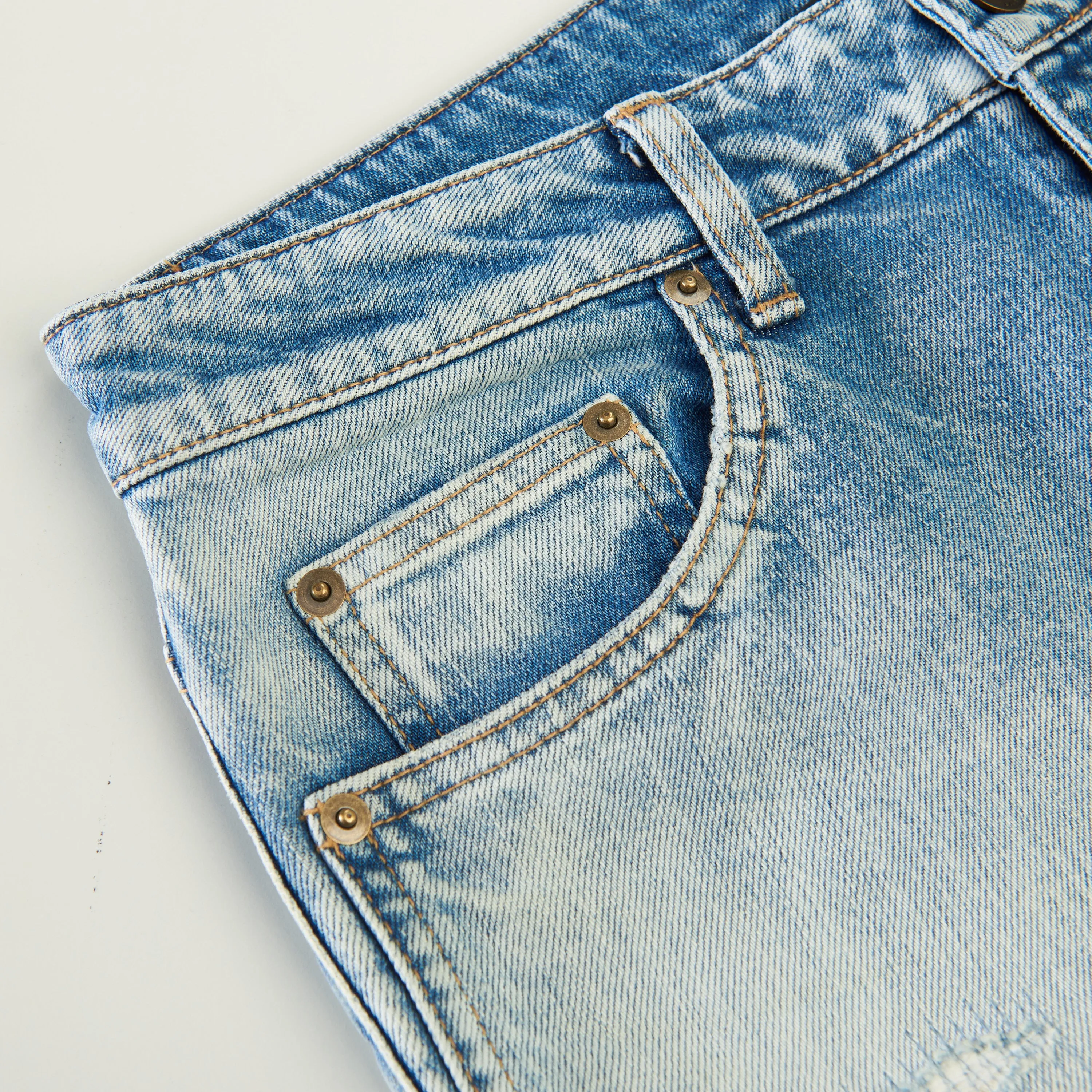 Skinny Mid-Waist Jeans In Santa Monica Blue Denim
