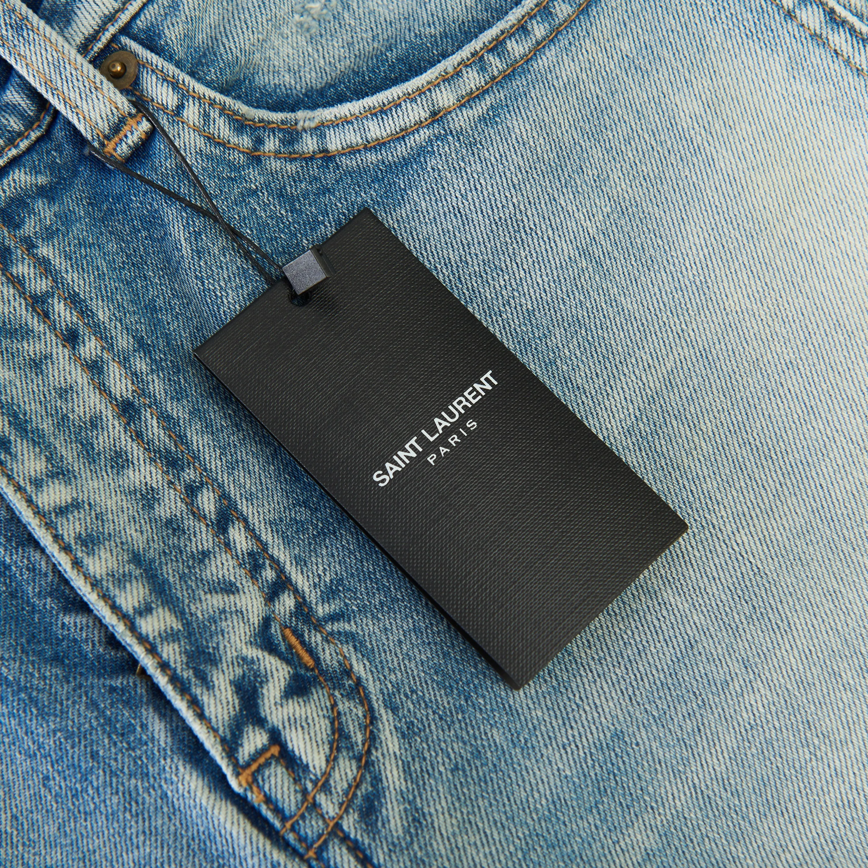 Skinny Mid-Waist Jeans In Santa Monica Blue Denim
