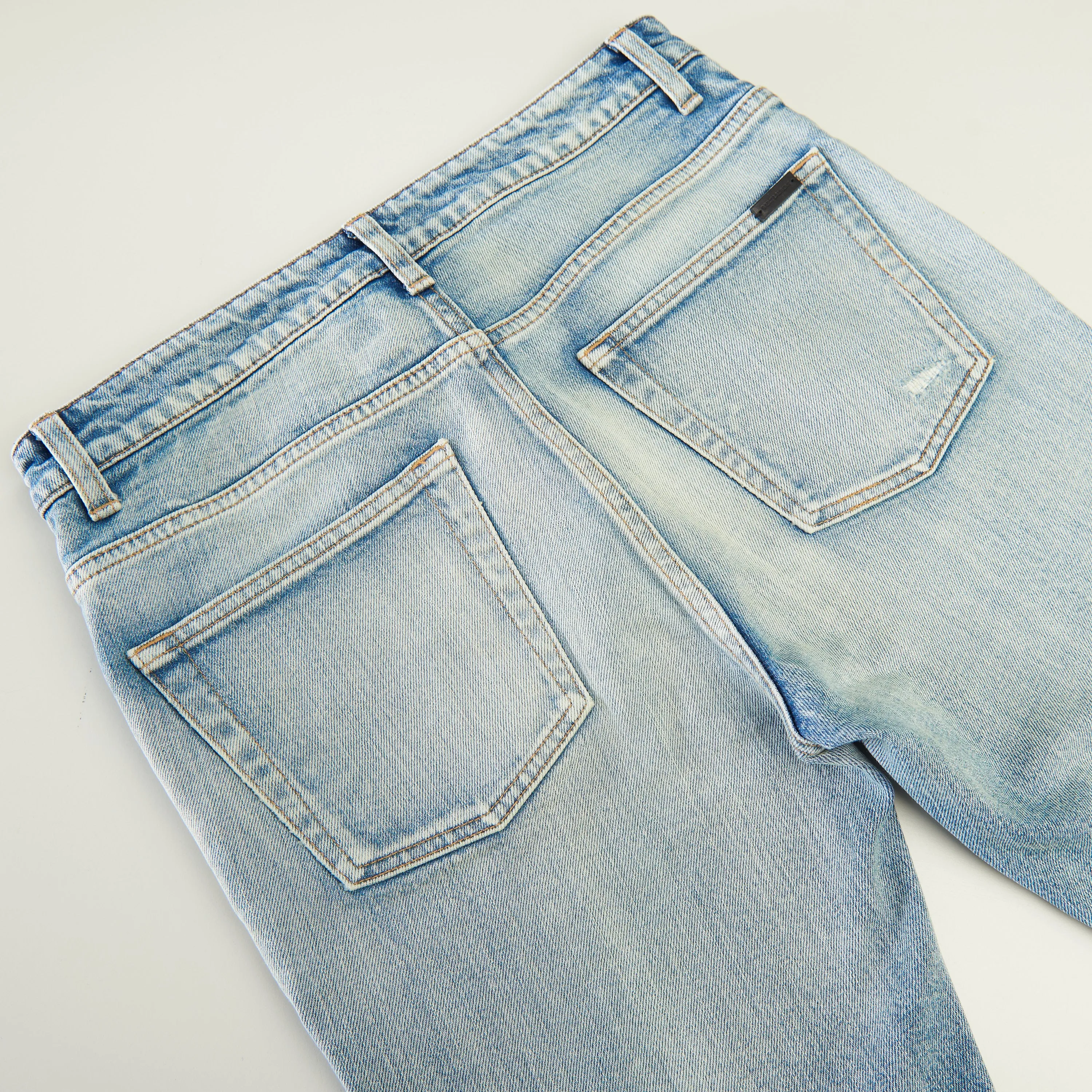 Skinny Mid-Waist Jeans In Santa Monica Blue Denim