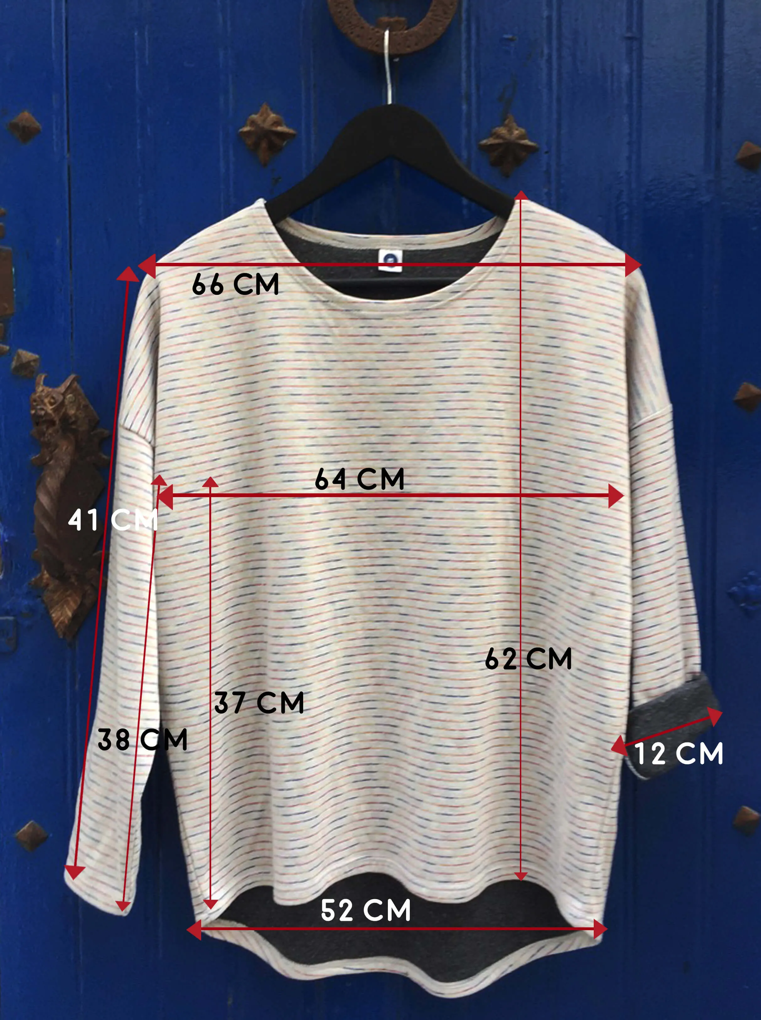 Soft Sweater with Rainbow Stripes