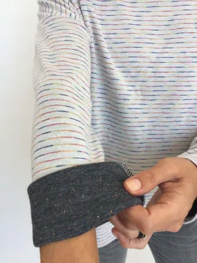 Soft Sweater with Rainbow Stripes