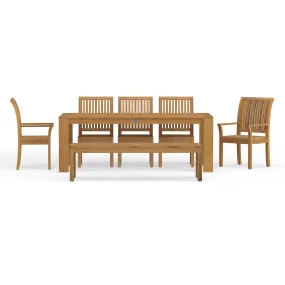 Sullivans 83" 7-Piece Bench Dining Set